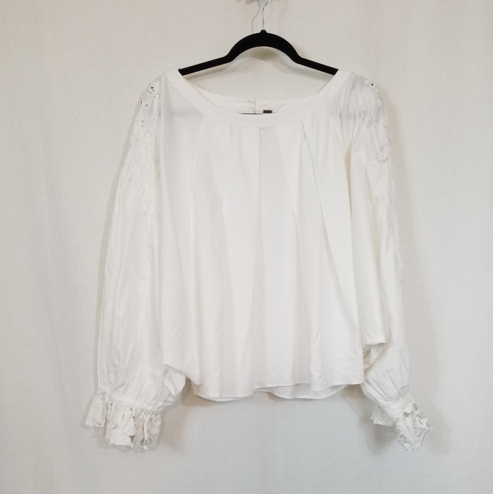 Free People Wishing Well Embroidered Bell sleeve